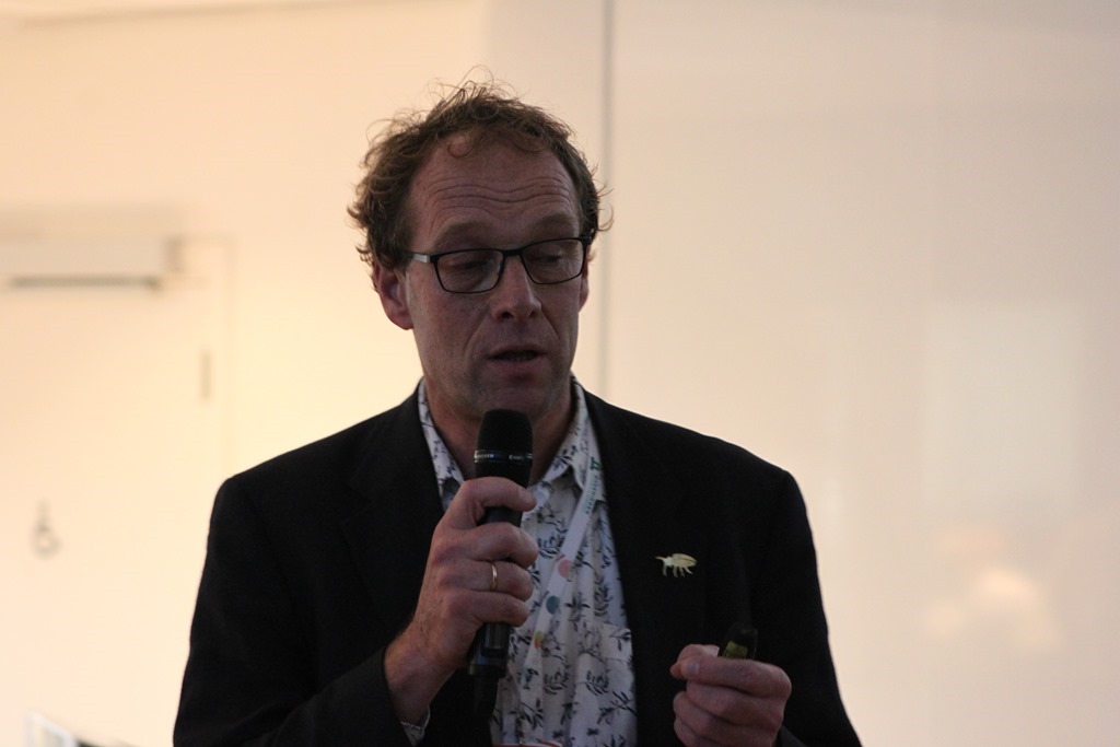 Marcel Dicke, professeur d'entomologie à Wageningen, au Symposium Insect Space 2018