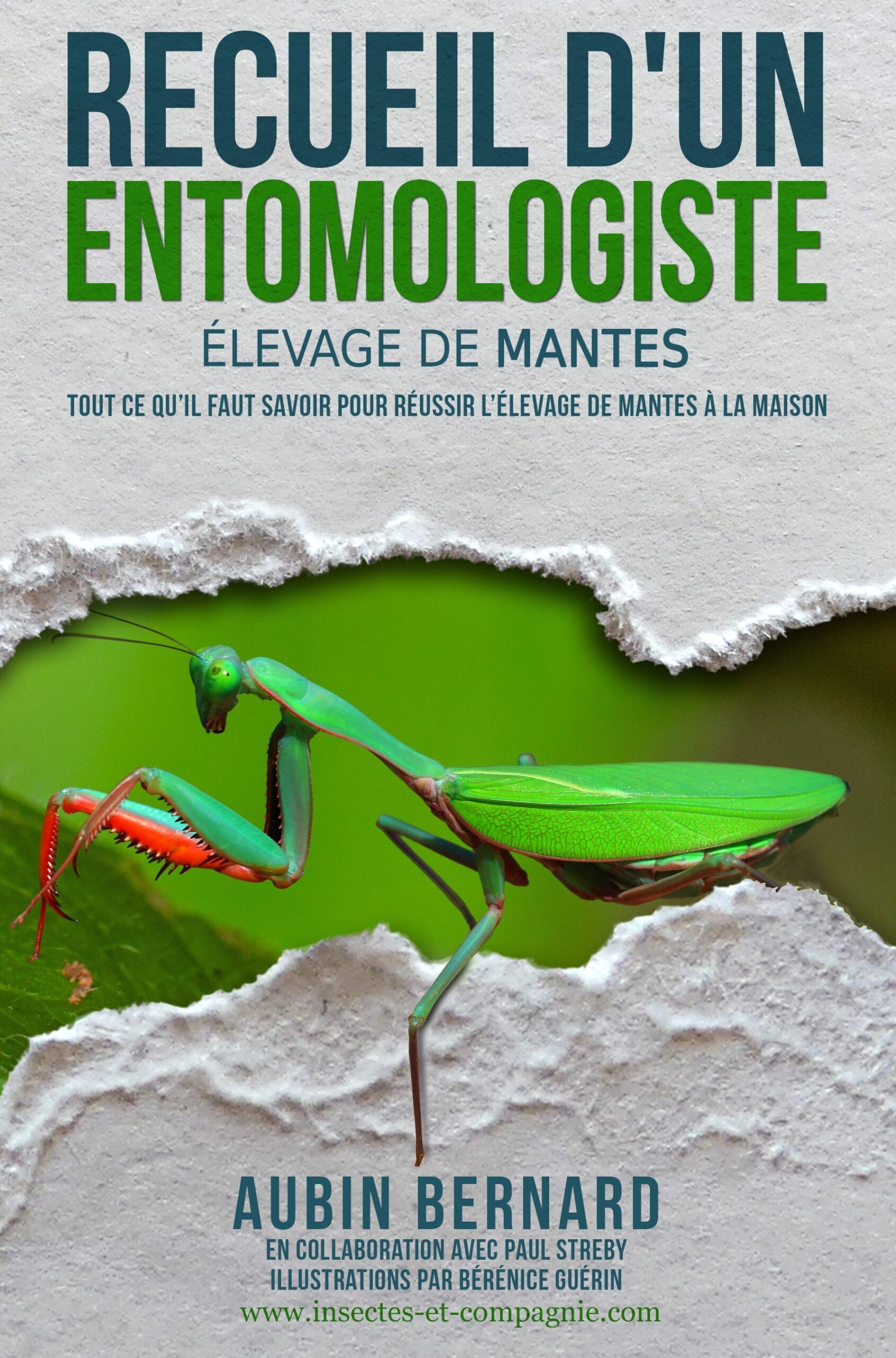 Couverture du livre Recueil d’un Entomologiste – Élevage de Mantes par Aubin Bernard